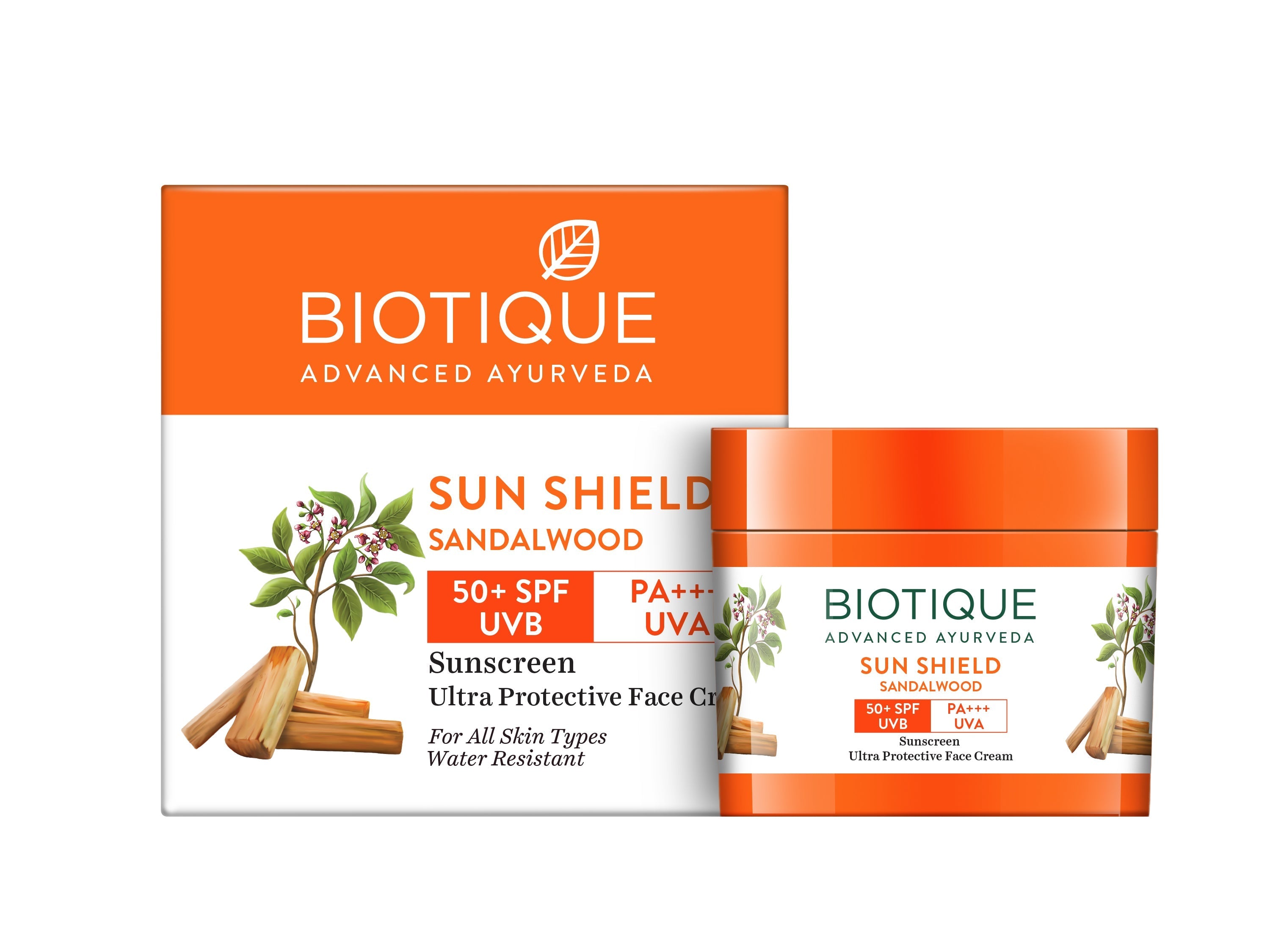 サンダルウッド 日焼け止めフェイスクリーム SPF50 (バイオ